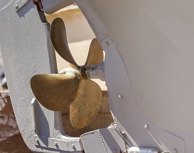 Cavitation is damage done to propeller blade tips from collapsed bubbles Propeller Cavitation