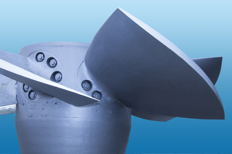 Custom cupping on cast propellers Propeller cup is the curve of the blade for mobility